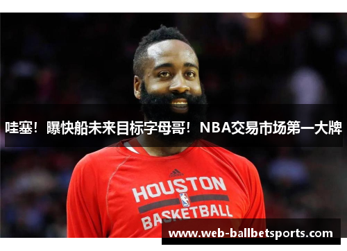 哇塞！曝快船未来目标字母哥！NBA交易市场第一大牌